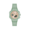 Montre LACOSTE lc33 femme vert cadran beige bracelet silicone - vue V1