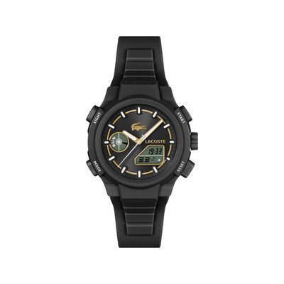 Montre LACOSTE lc33 femme noir bracelet silicone - vue 1