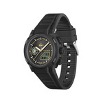 Montre LACOSTE lc33 femme noir bracelet silicone - vue 2