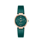 Montre LACOSTE orba femme vert bracelet cuir - vue 1