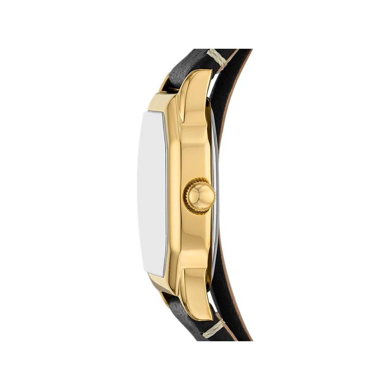 FOSSIL harlow ladies watch with black leather strap - view 2