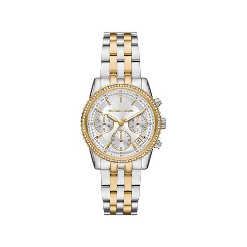 MICHAEL KORS bryant dameshorloge roestvrij stalen schakelband tweekleurig