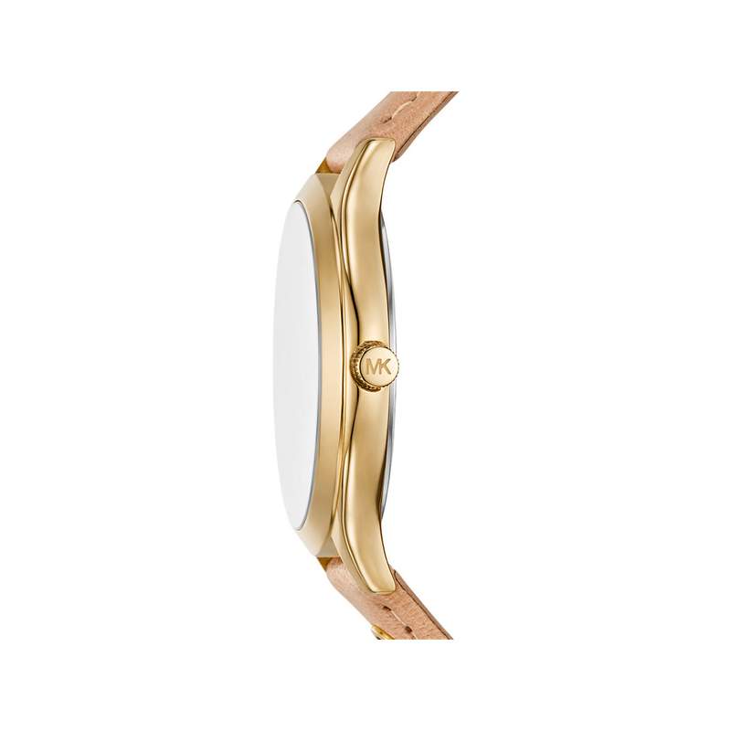 Montre MICHAEL KORS slim runway femme bracelet cuir beige - vue 2