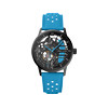 Montre PIERRE LANNIER paddock femme automatique, bracelet cuir bleu - vue V1
