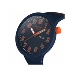 Montre SWATCH essentials mixte cadran bleu bracelet silicone bleu - vue 2