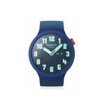 Montre SWATCH essentials mixte cadran bleu bracelet silicone bleu - vue 1