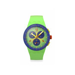 Montre SWATCH essentials mixte cadran vert bracelet silicone vert - vue 1