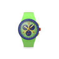 Montre SWATCH essentials mixte cadran vert bracelet silicone vert