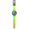 Montre SWATCH essentials mixte cadran vert bracelet silicone vert - vue VD1