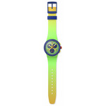 Montre SWATCH essentials mixte cadran vert bracelet silicone vert - vue D1