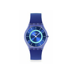 Montre SWATCH essentials mixte cadran bleu bracelet silicone bleu - vue 1