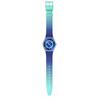 Montre SWATCH essentials mixte cadran bleu bracelet silicone bleu - vue VD1