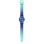 Montre SWATCH essentials mixte cadran bleu bracelet silicone bleu - vue D1