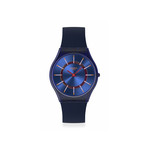 Montre SWATCH essentials mixte cadran bleu bracelet silicone bleu - vue 1