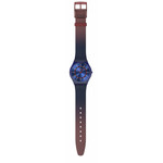 Montre SWATCH essentials mixte cadran bleu bracelet silicone bleu - vue D1