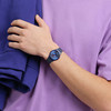 Montre SWATCH essentials mixte cadran bleu bracelet silicone bleu - vue Vporté 2