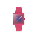 Montre SWATCH Essentials mixte cadran rose bracelet silicone rose - vue 1