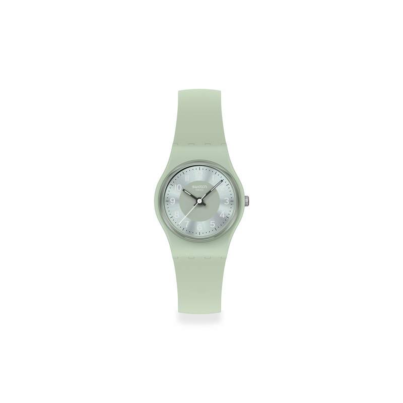 Montre SWATCH essentials femme cadran vert bracelet silicone vert - vue 1