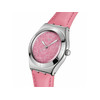 Montre SWATCH blossom time cadran rose femme bracelet cuir animal rose - vue V2