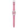 Montre SWATCH blossom time cadran rose femme bracelet cuir animal rose - vue VD1