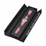 Montre SWATCH blossom time cadran rose femme bracelet cuir animal rose - vue D2