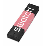 Montre SWATCH blossom time cadran rose femme bracelet cuir animal rose - vue D3