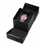 Montre SWATCH blossom time femme cadran rose bracelet acier inoxydable gris - vue D2