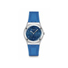 Montre SWATCH blossom time femme cadra bleu bracelet cuir animal bleu - vue V1