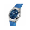 Montre SWATCH blossom time femme cadra bleu bracelet cuir animal bleu - vue V2