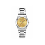 Montre SWATCH blossom time femme cadran jaune bracelet acier inoxydable - vue 1
