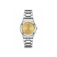 Montre SWATCH blossom time femme cadran jaune bracelet acier inoxydable