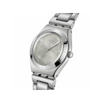 Montre SWATCH blossom time femme cadran gris bracelet acier inoxydable - vue 2