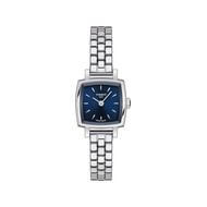 Montre TISSOT T-LADY LOVELY SQUARE femme cadran bleu bracelet acier inoxydable