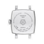 Montre TISSOT T-LADY LOVELY SQUARE femme cadran bleu bracelet acier inoxydable - vue 3