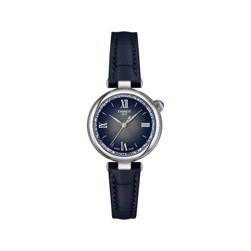 TISSOT T-LADY DESIR ladies watch blue dial blue leather strap