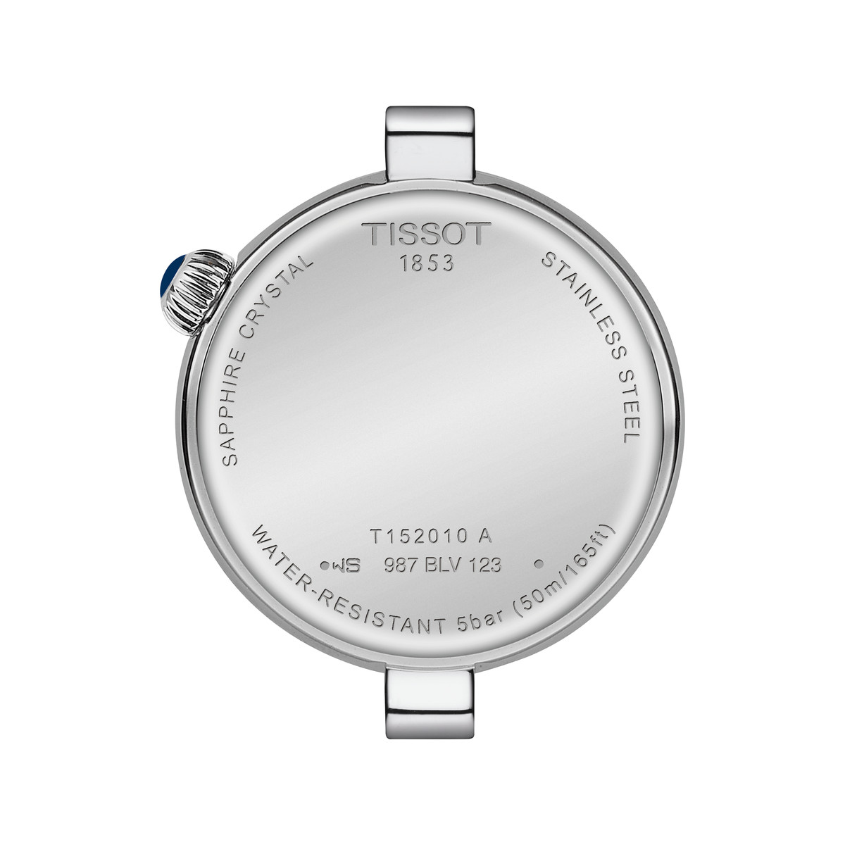 TISSOT T-LADY DESIR ladies watch blue dial blue leather strap - view 3