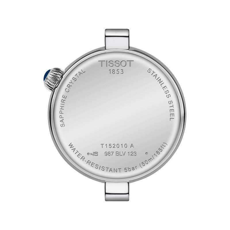 Montre TISSOT T-LADY DESIR femme cadran bleu bracelet cuir bleu - vue 3