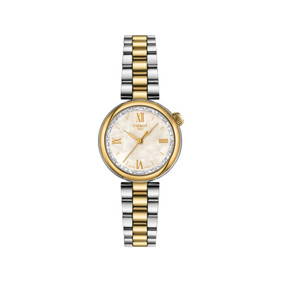 Montre TISSOT T-LADY DESIR femme cadran nacré bracelet PVD bicolore