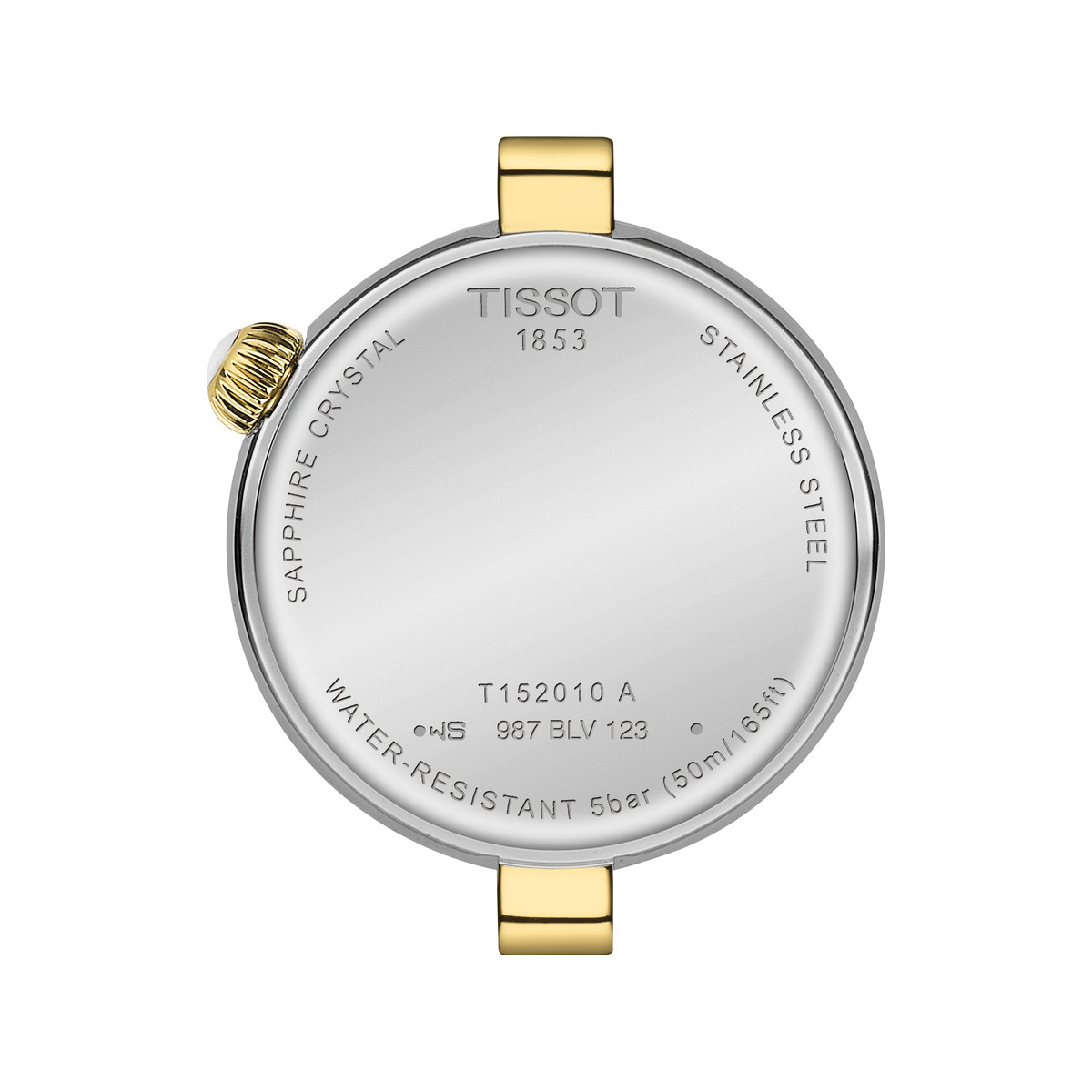 Montre TISSOT T-LADY DESIR femme cadran nacré bracelet PVD bicolore - vue 3