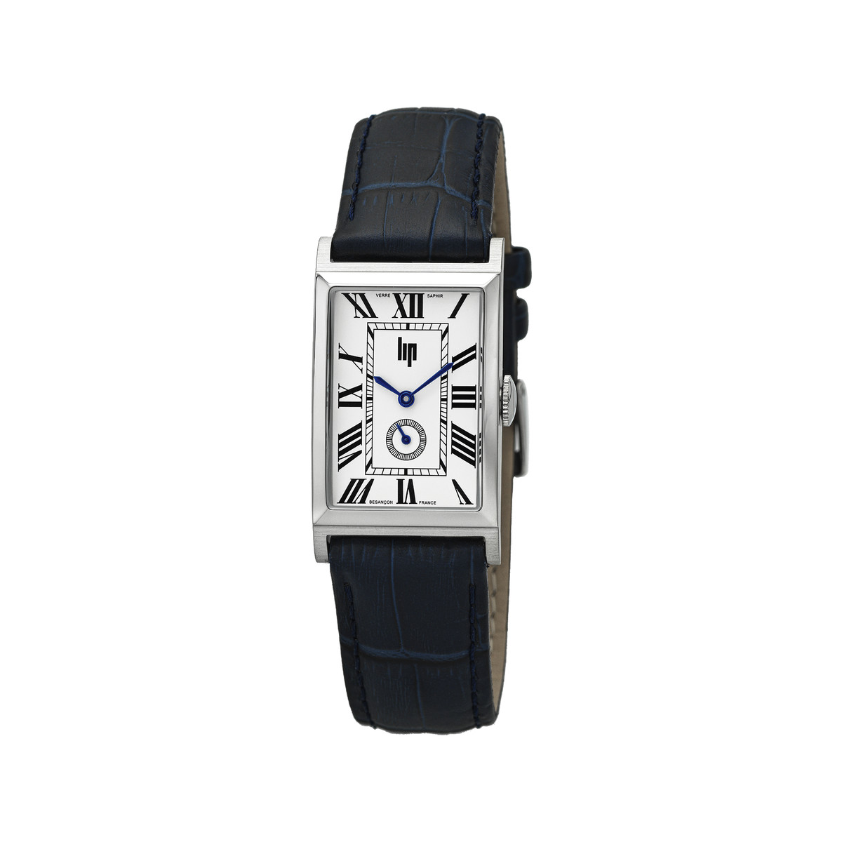 Montre LIP CHURCHILL femme acier bracelet cuir bleu