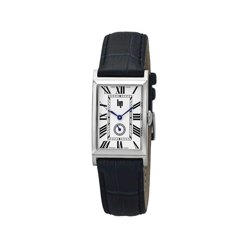 Montre LIP CHURCHILL femme acier bracelet cuir bleu - vue 1