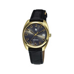 Montre LIP GENERAL DE GAULLE acier doré mixte bracelet cuir noir - vue 1