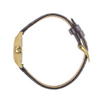 Montre LIP CHURCHILL femme acier doré bracelet cuir marron - vue 2