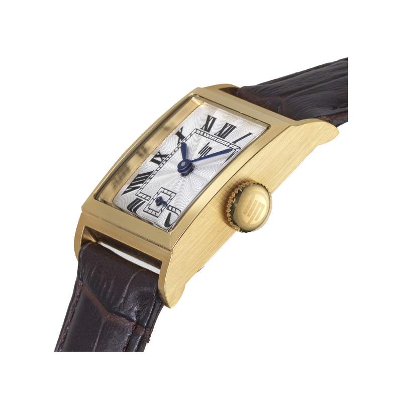 Montre LIP CHURCHILL femme acier doré bracelet cuir marron - vue 4