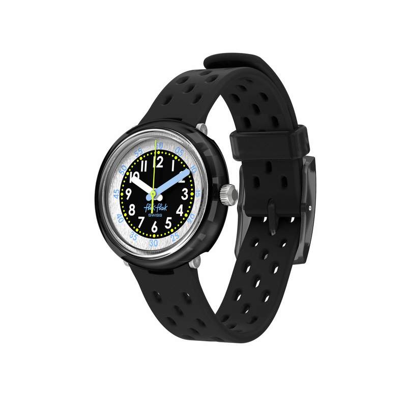 Montre FLIK FLAK bubbly hours enfant bracelet silicone noir - vue 1