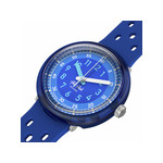 Montre FLIK FLAK bubbly hours enfant bracelet silicone bleu - vue 2