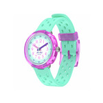 Montre FLIK FLAK bubbly hours enfant bracelet silicone vert - vue 1