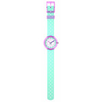 Montre FLIK FLAK bubbly hours enfant bracelet silicone vert - vue D1