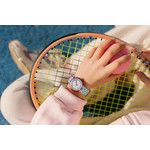 Montre FLIK FLAK bubbly hours enfant bracelet silicone vert - vue porté 1