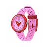 Montre FLIK FLAK bubbly hours enfant bracelet silicone rose - vue V1
